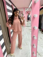 Πλεκτό Σετ με Ζιβάγκο Λαιμό