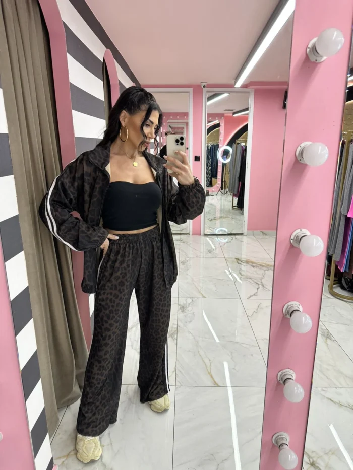 Animal Print Σετ Φόρμας με Ρίγες - Image 7