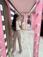 Taupe Nude Active Flare Set - Image 2