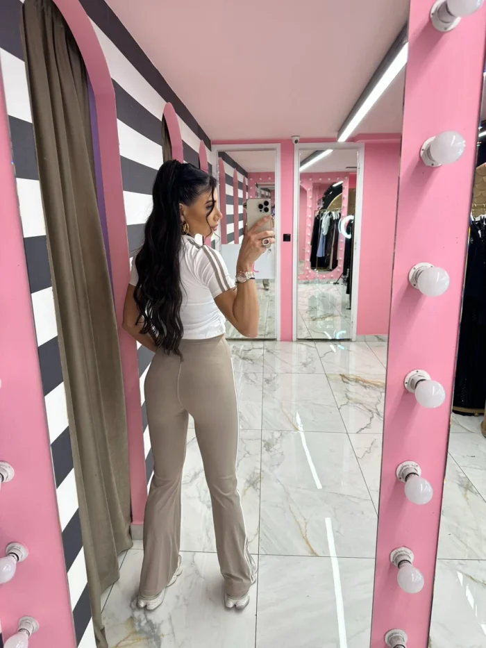 Taupe Nude Active Flare Set - Image 2