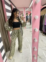 Animal Print Σετ Φόρμας με Ρίγες - Image 5