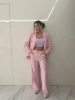 Pink Power Ριγέ Κοστούμι Σετ - Image 2