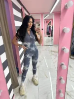 Grey Contour Sculpt Jumpsuit