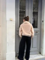 Urban Soft Teddy Jacket – Beige - Image 2