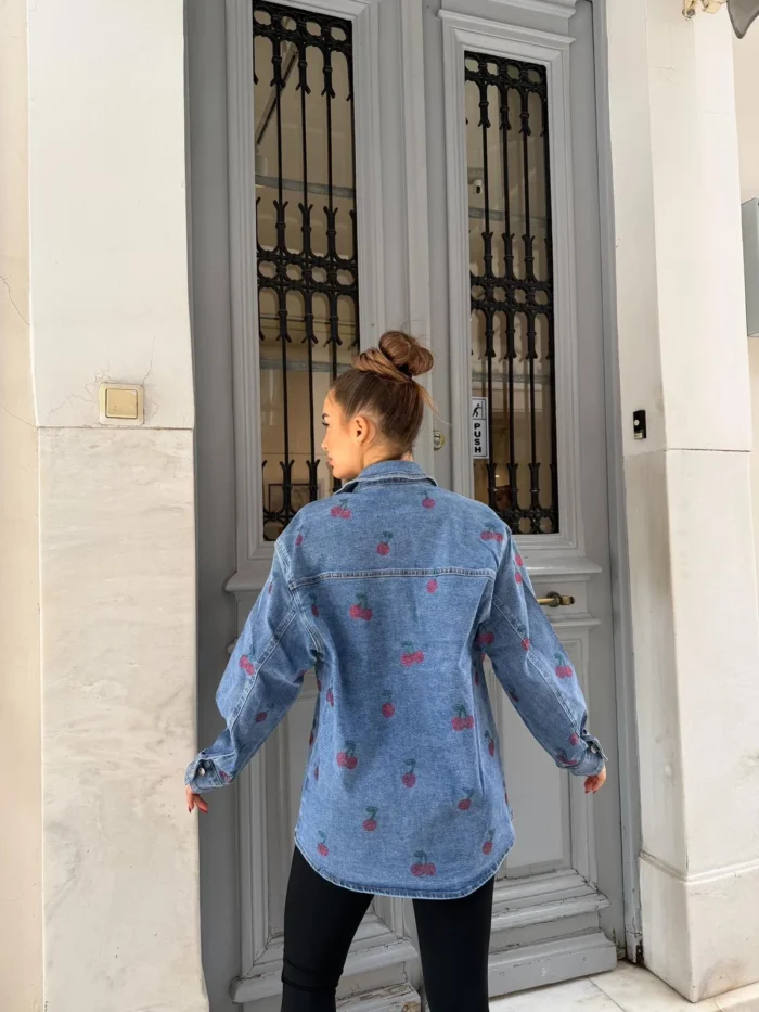 Cherry Denim Jacket - Image 2
