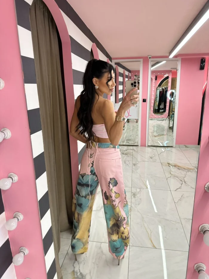 Rose Bloom Wide Leg Pants - Image 2