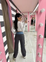 Urban Contrast Wide Leg Pants - Image 2