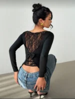 Lace Back Seduction Top