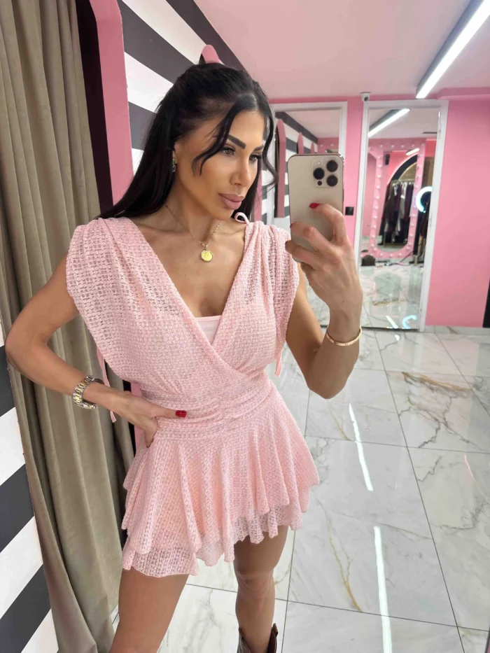 Luna Lace Mini Dress - Image 2