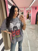 Vintage Mickey Stonewashed T-Shirt - Image 2