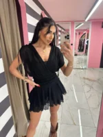 Luna Lace Mini Dress - Image 3